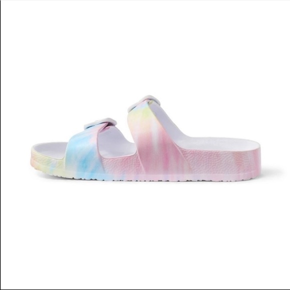 Stoney Clover Lane X Target Tie Dye Slide Sandals. - Picture 2 of 5